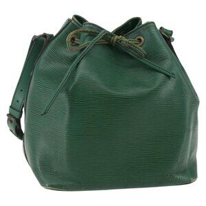 Authentic LOUIS VUITTON Epi Petit Noe Shoulder Bag Green M44104 LV